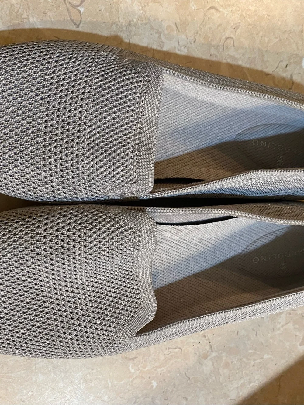 Bandolino Womens Slip-On Knit Loafers in Light Silver